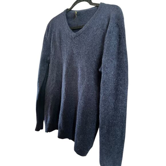 Cashmere Club Room Luxury Blue Pullover 100% Cashmere Sweater Womens Medium - Picture 3 of 7